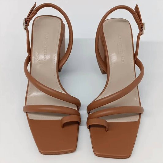 Lafayette 148 - Women's Calfskin Leather Heeled City Slingback Sandals