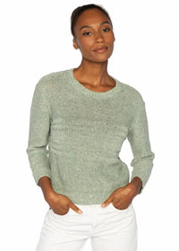 Kinross - 3/4 Sleeve Textured Sequin Top