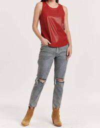 Another Love - CARMELA FAUX LEATHER TANK