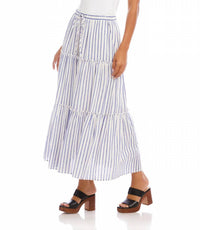 Karen Kane - Stripe Tiered Midi Skirt
