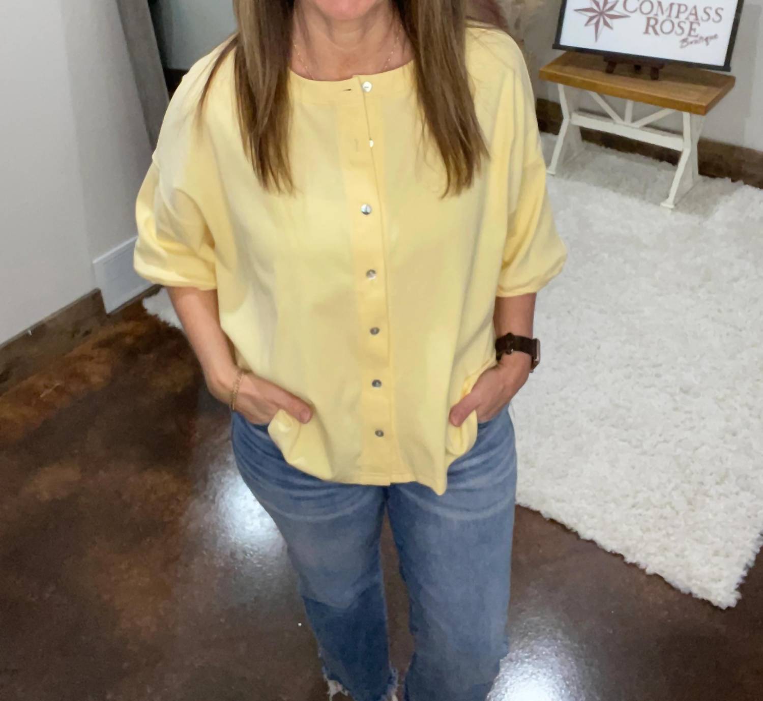 Sewn And Seen - Oversized Button Front Top
