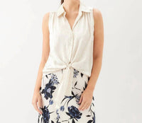 Karen Kane - Sleeveless Tie-Front Top