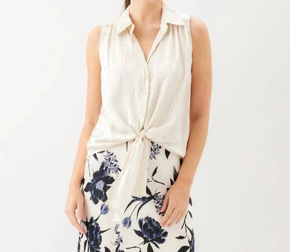 Karen Kane - Sleeveless Tie-Front Top
