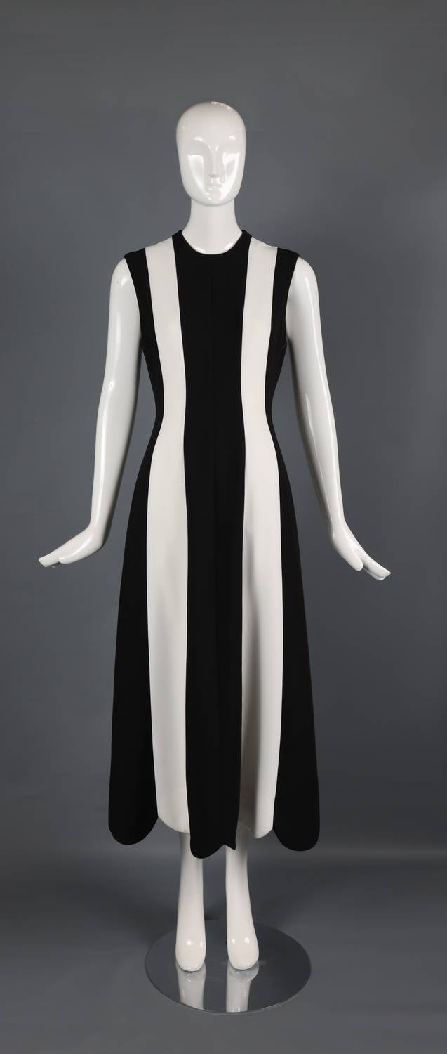Lela Rose - Paneled Scallop Hem Midi Dress
