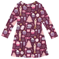 Kickee - Long Sleeve Twirl Dress With Pockets