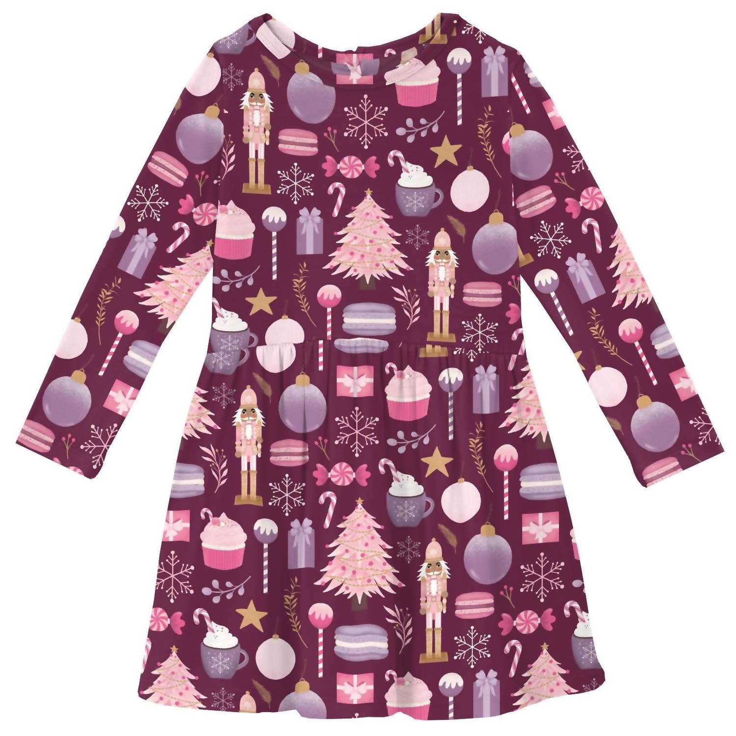 Kickee - Long Sleeve Twirl Dress With Pockets