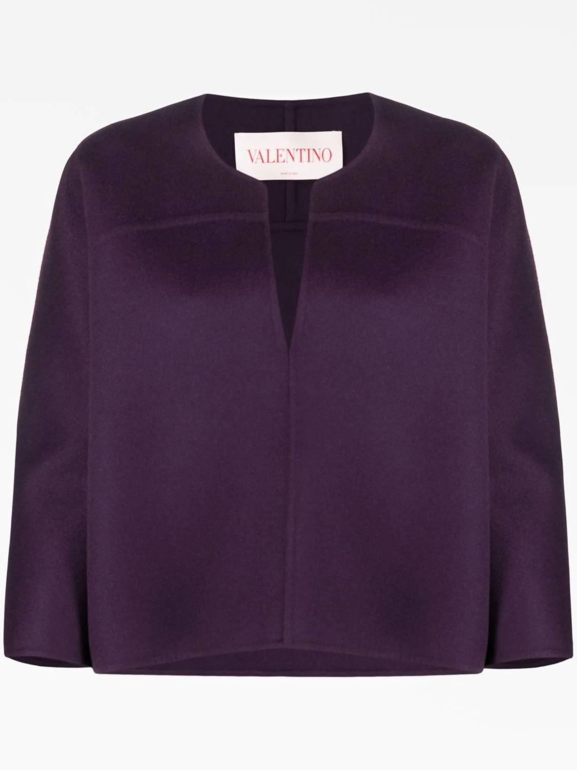 Valentino - V-neck Cropped Sleeve Knitted Top