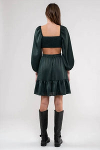 Blu Pepper - Square Neck Cut-Out Mini Dress