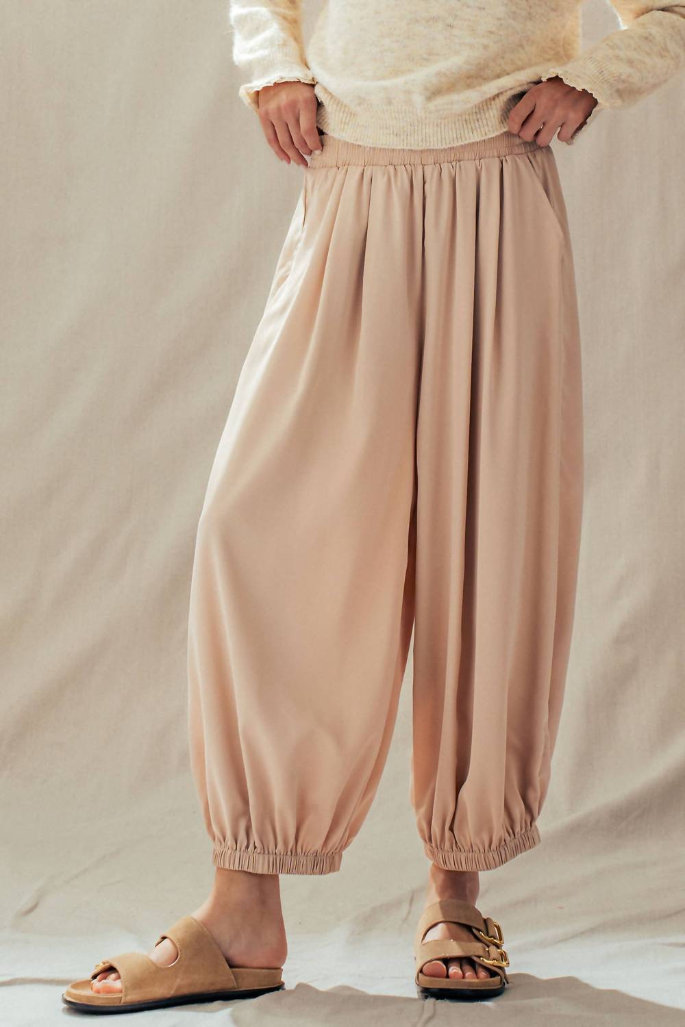 Urban Daizy - Boho Relaxed Fit Elastic Cuff Jogger Pants