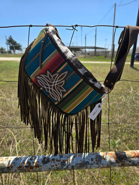 Keep It Gypsy - Women's Fringe Cowhide Side Bag