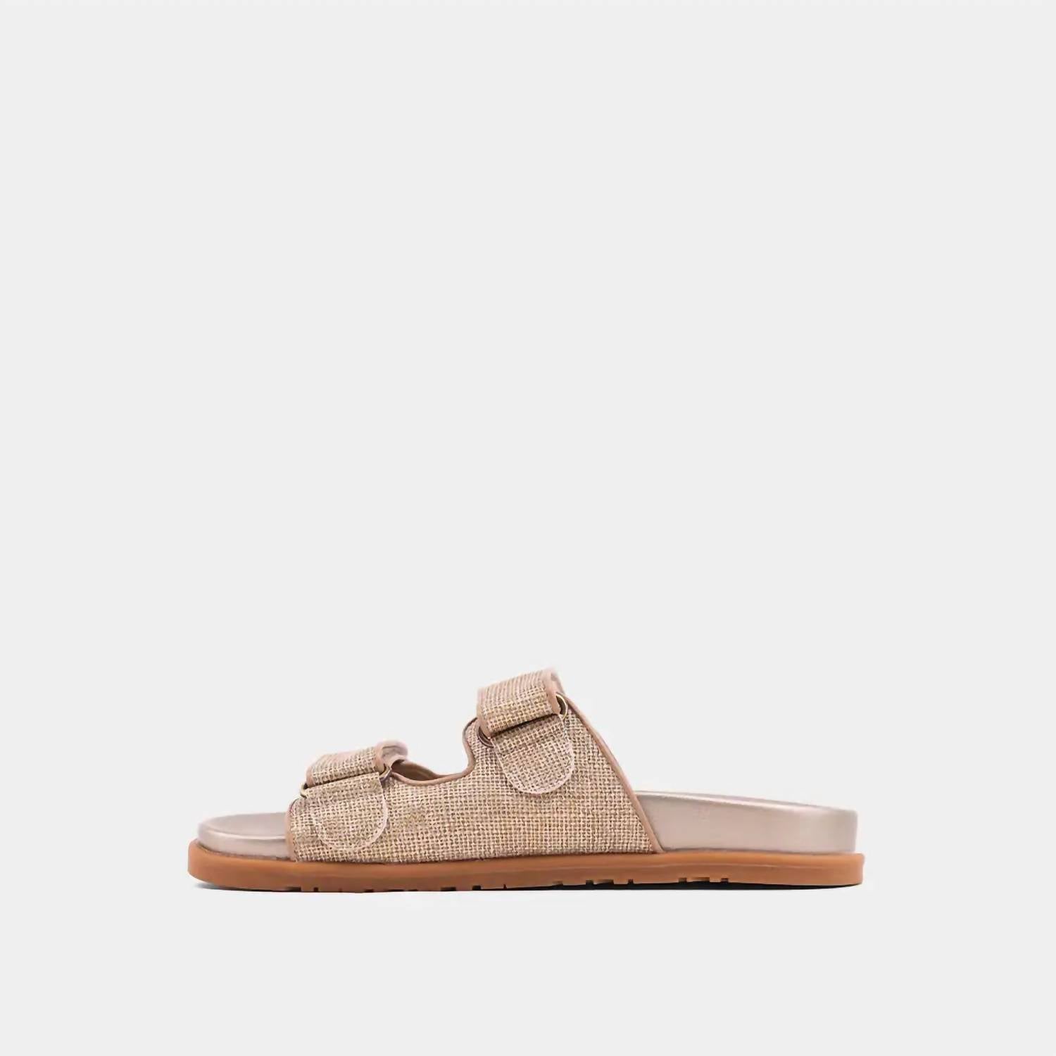 SHU SHOP Women's Blair Sandal in gold woven - women's sandal - alternate view