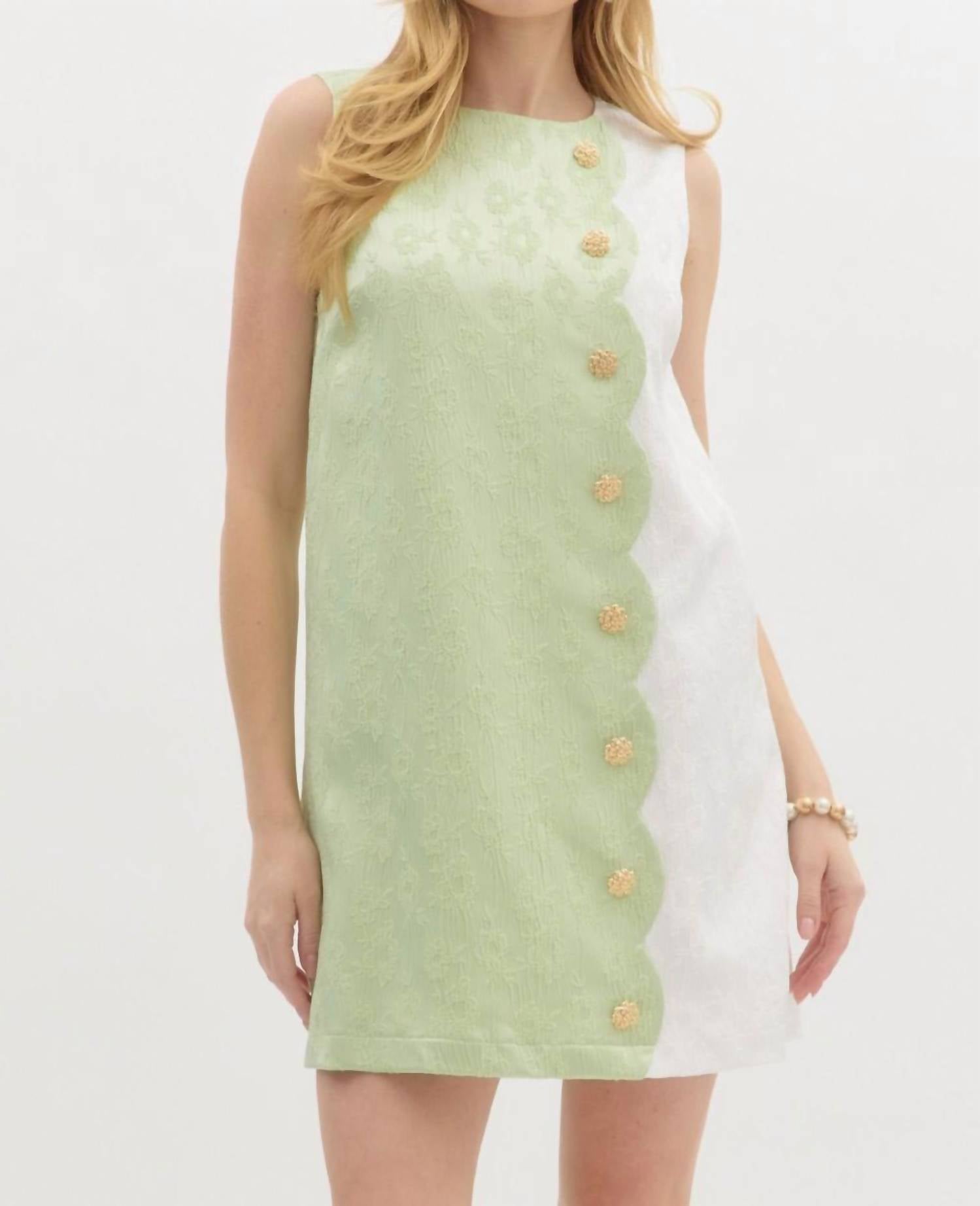 entro Ainsley Mini Dress in green - women's dress
