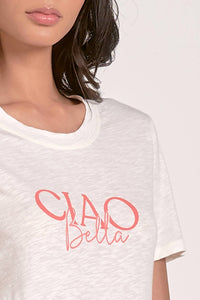 ELAN Ciao Bella T Shirt in white - women's t-shirt - view 4