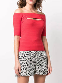 Stella Mccartney - Off Shoulder Knit Cut Out Top