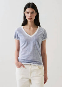 Patrick Assaraf - Reverse Spray Lightweight Pima Cotton V-neck T-shirt