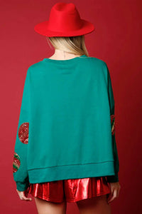 Peach Love - Christmas Ornament Sequin Sweater