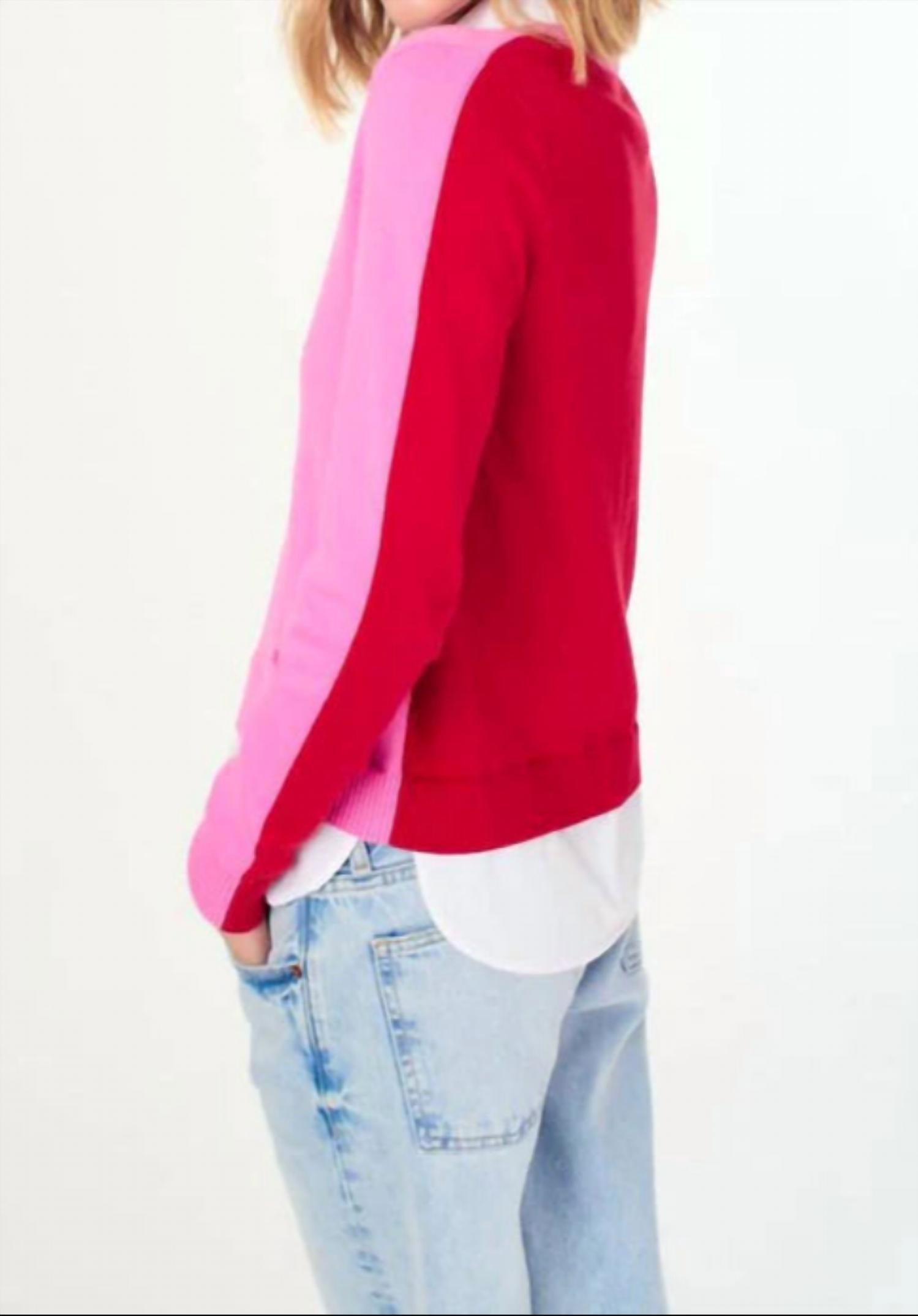 J. Society - Two-tone V-neck Sweater
