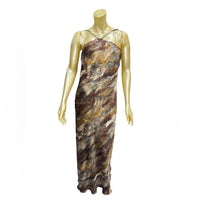 1.STATE Chic Strapless Earth Tone Maxi Dress in brown - women's dress - alternate view