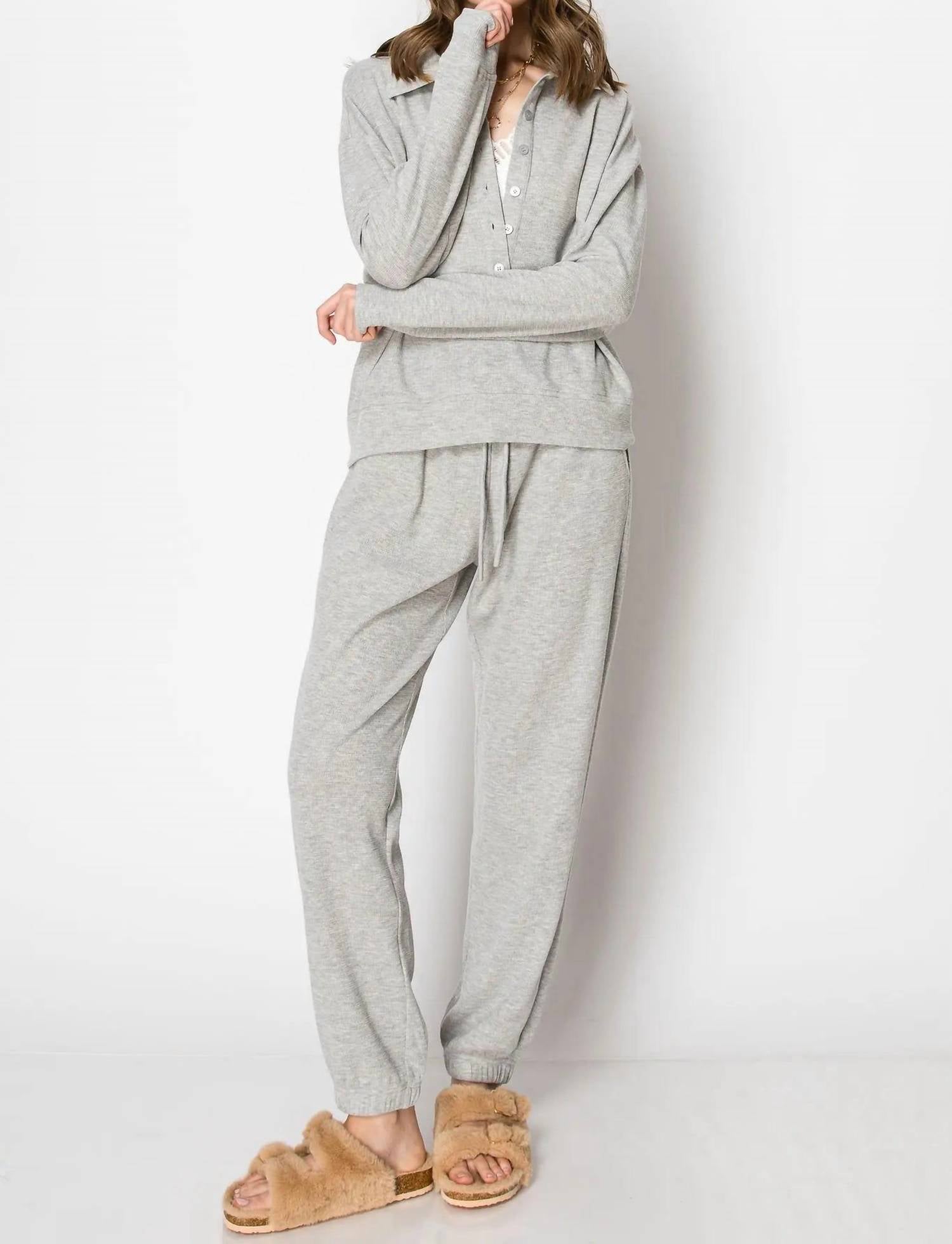 Meet Me In Maui - Waffle Knit Jogger Set