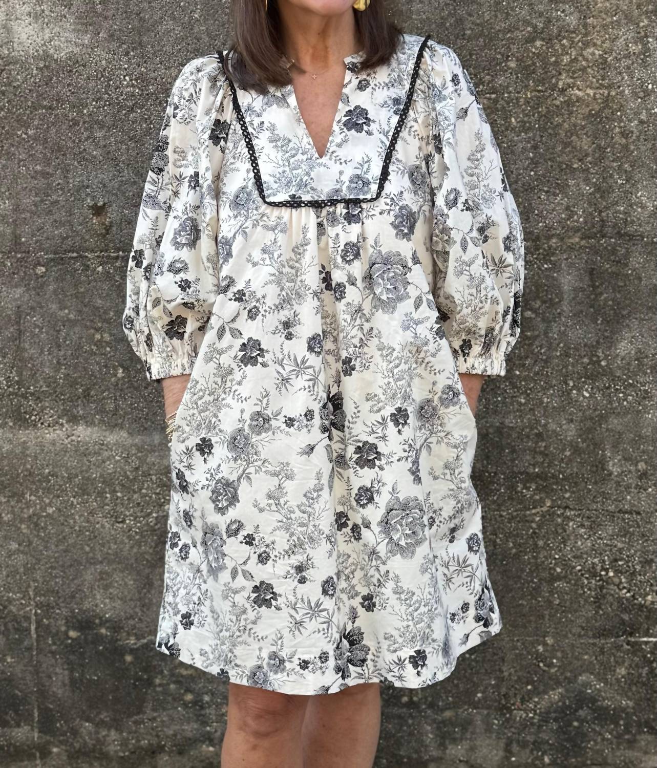 Joy Joy - Front Yoke Trimmed Dress