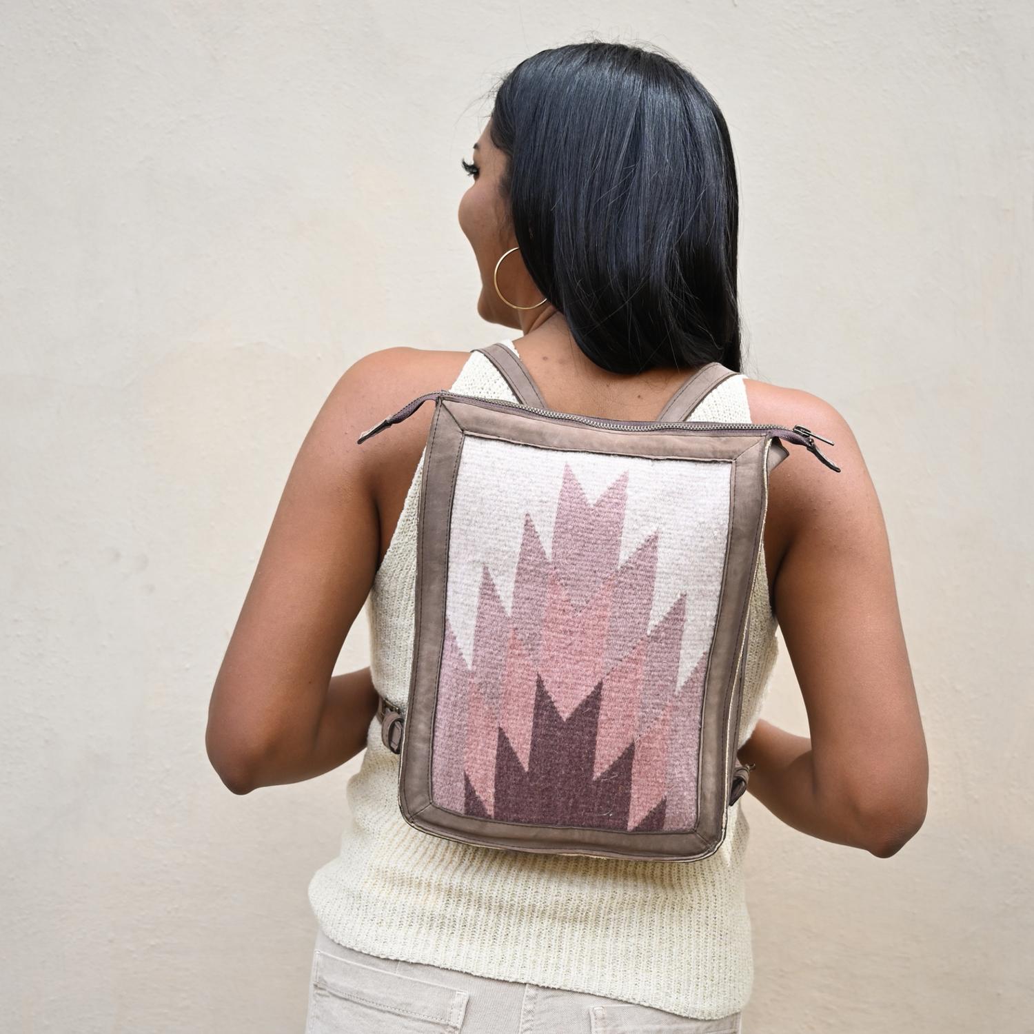 Mz Made - Women's Artisan Made Slim Leather Backpack