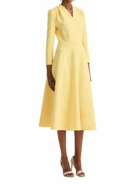 Oscar De La Renta - Three-quarter Sleeve Midi Day Dress