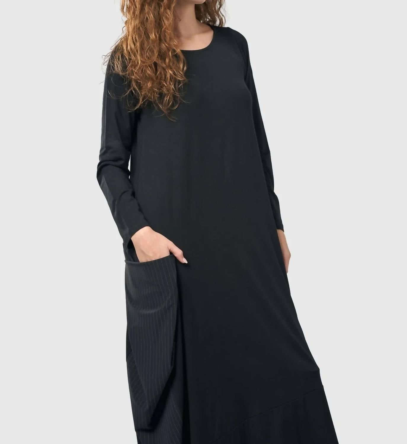 ALEMBIKA Midnight Maxi Dress in black - women's dress - alternate view