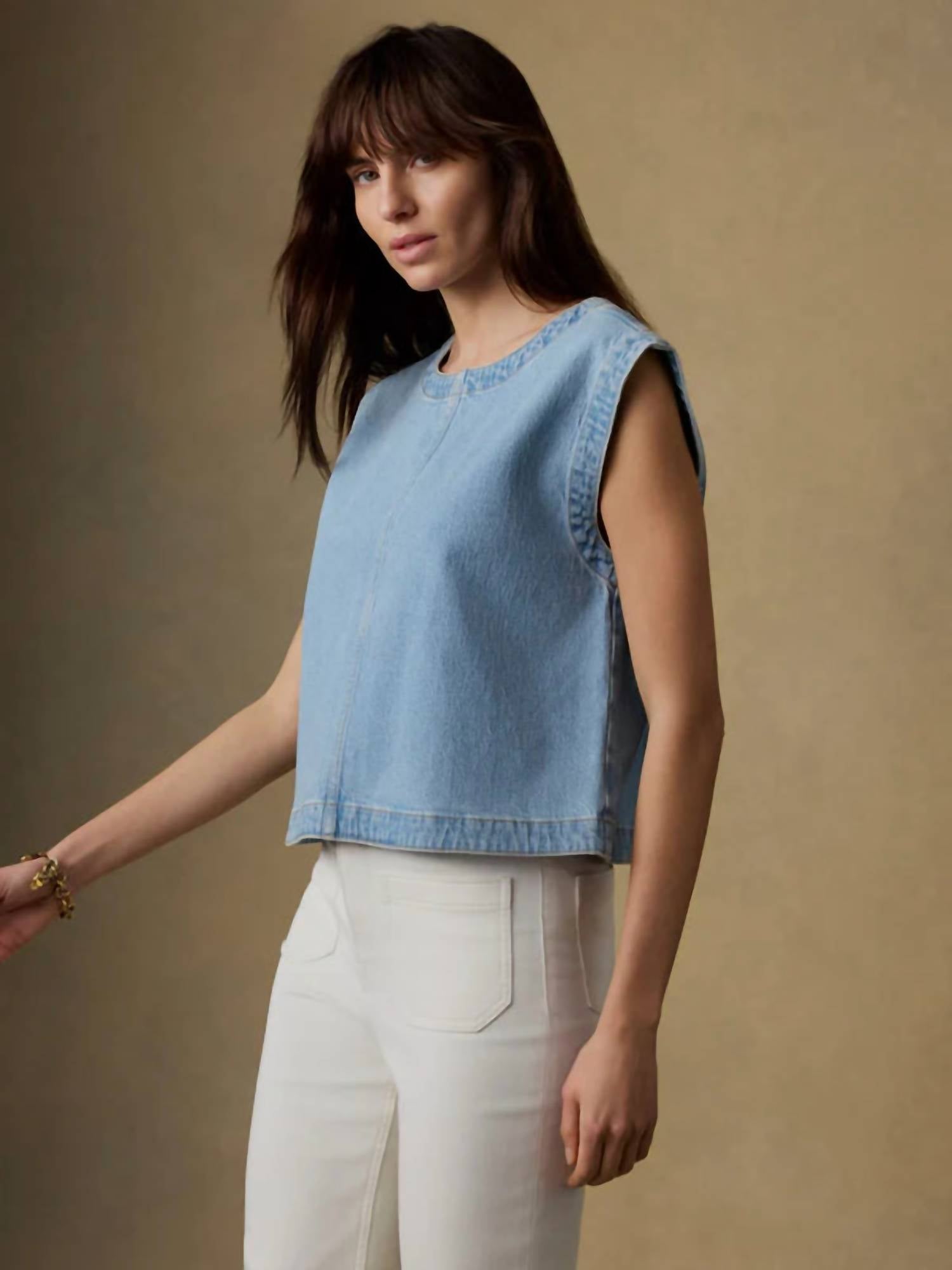 Faherty - Solstice Denim Shell Top