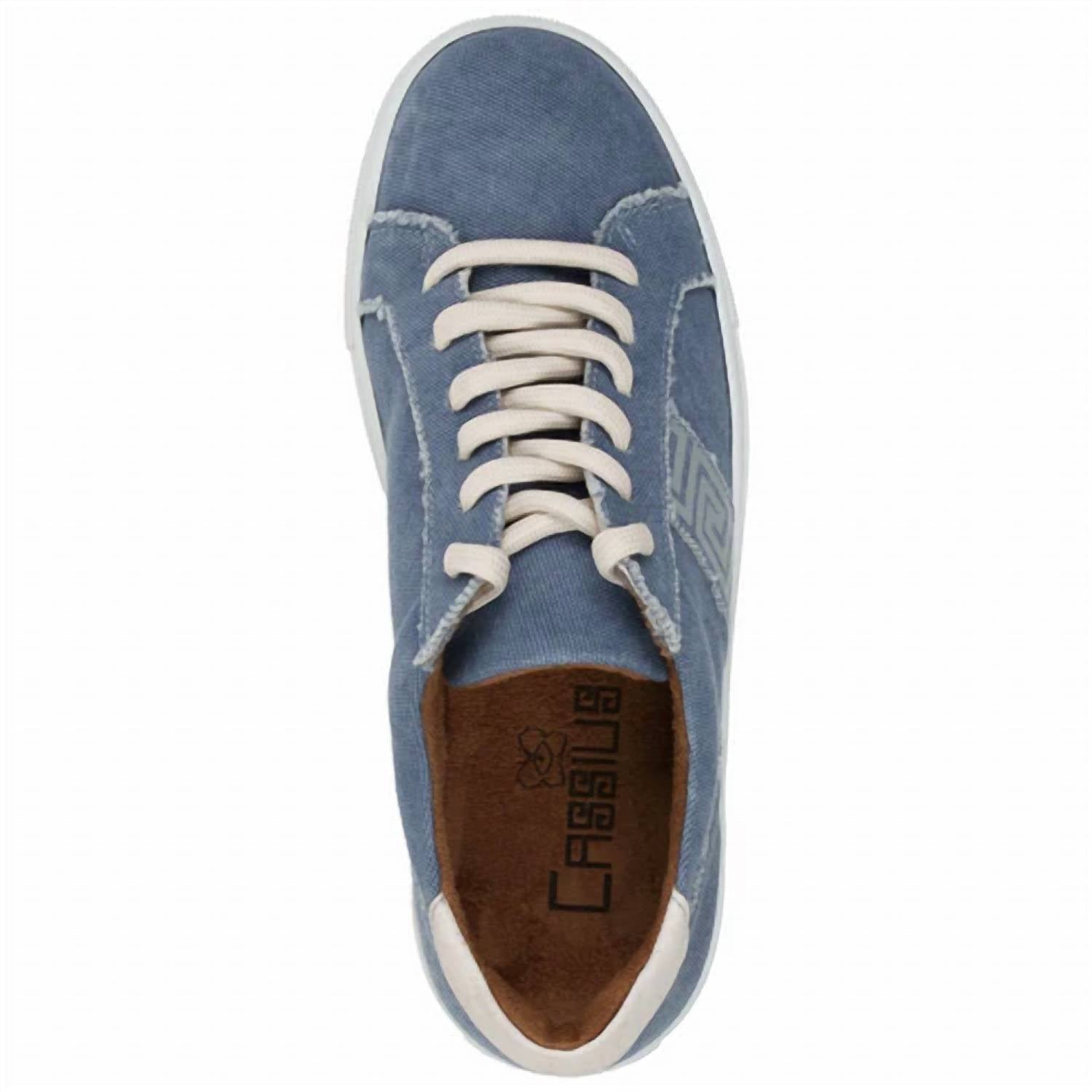 Cassius Eco Fashion WOMEN'S CALLIOPE SNEAKERS in denim - women's sneaker - detail view