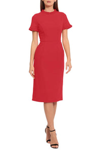 Maggy London - Ruffle-detail Front Pocket Dress