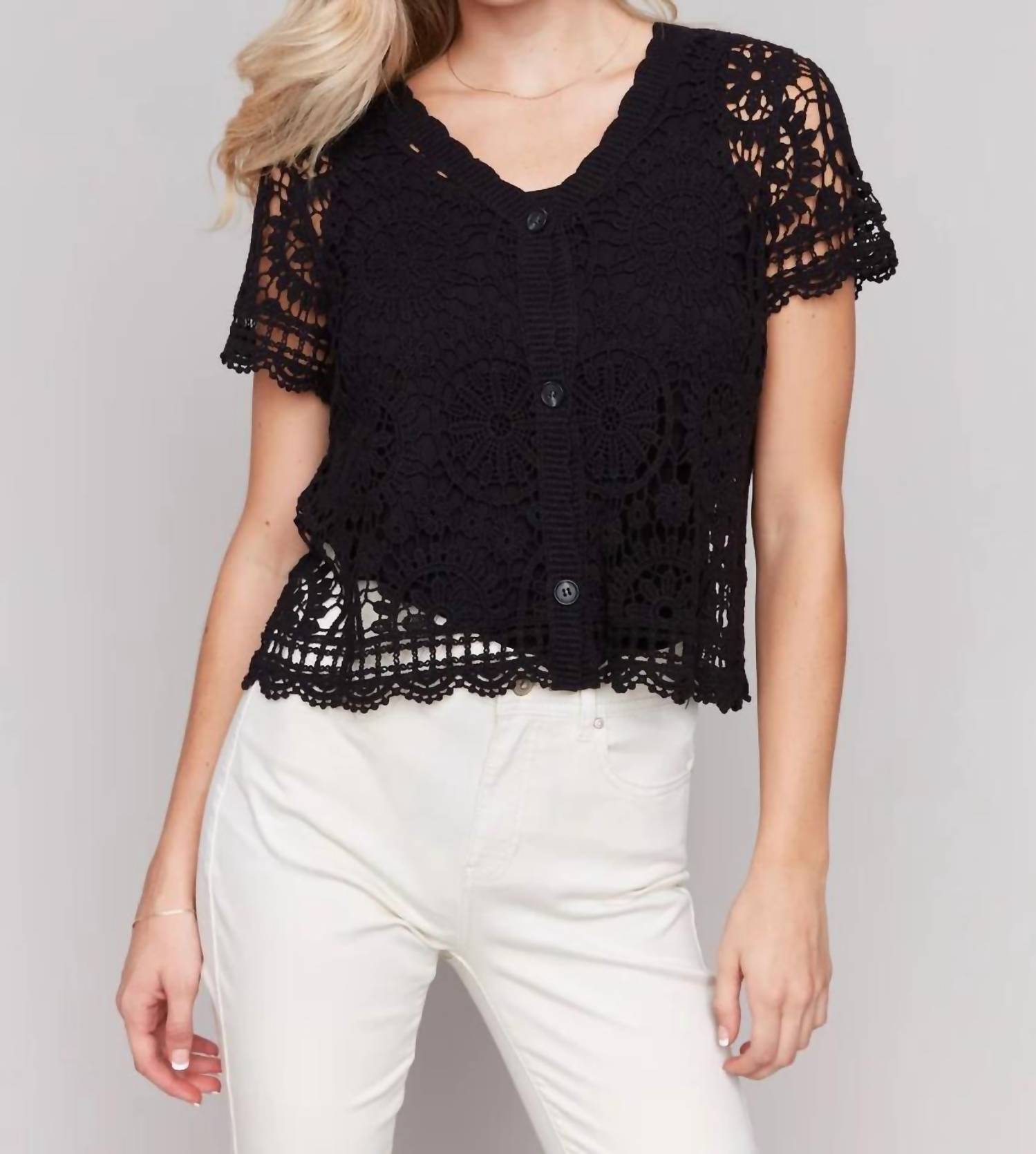 Charlie B - Bolero Crochet Cardigan