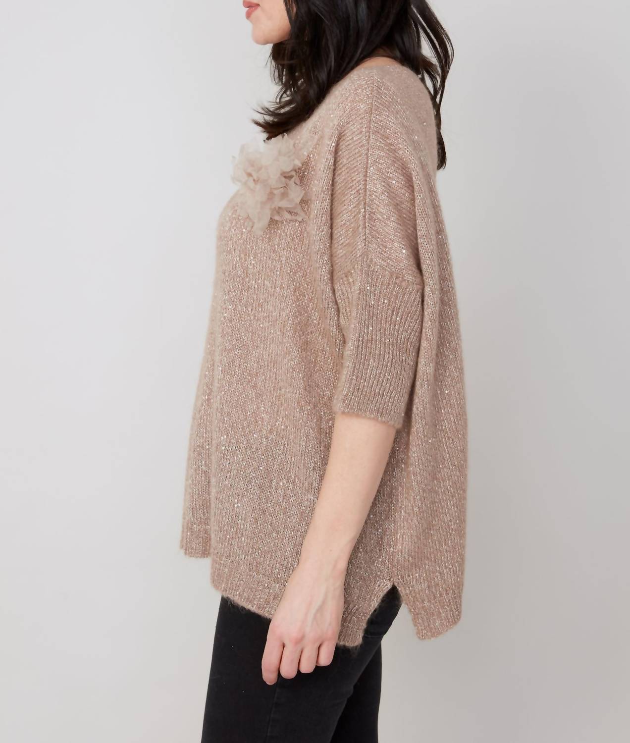 Renuar - Flower Applique Sweater