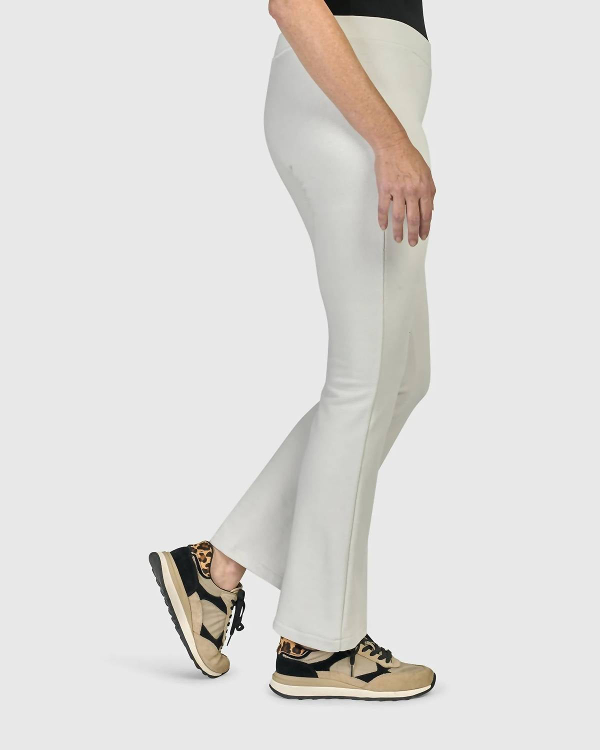 ALEMBIKA Urban Calloway Kick Flare Pants in ice - women's pants - alternate view