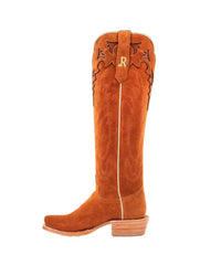 R Watson Boots - Women's Rough Out Narrow Square Toe Tall Cowgirl Boots