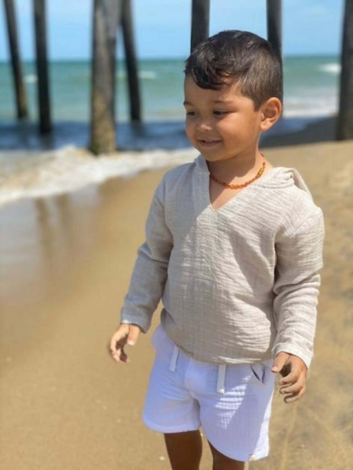 Me & Henry - Kid's St Ives Gauze Hooded Top