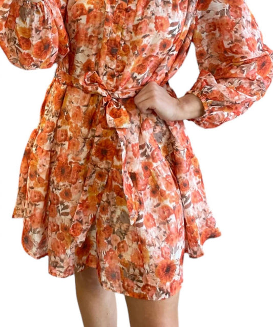 Umgee - Floral Flounce Skirt Dress