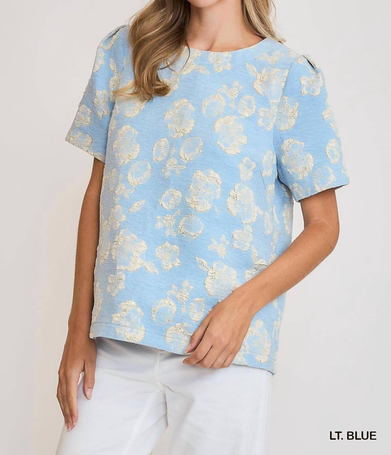 Umgee - Metallic Floral Top