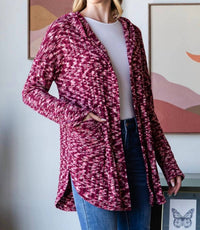 Heimish Usa - Cozy Hooded Open Front Cardigan