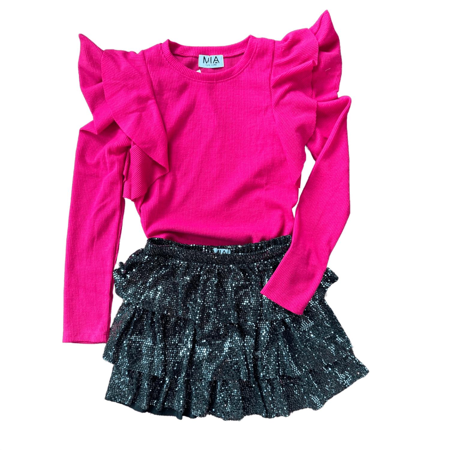 Mia - Girl's Flutter Sleeve Sweater