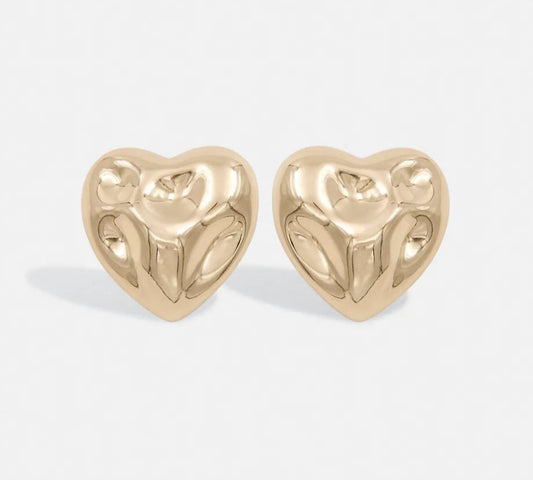 Essentiel Antwerp - WOMEN'S HORACE TEXTURED HEART STUDS