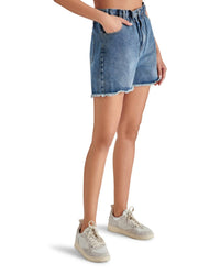 STEVE MADDEN Lunetta Shorts in med blue denim - women's shorts - alternate view