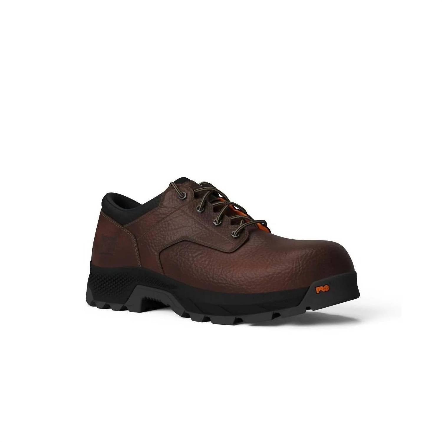 Timberland Men's Comp-toe Titan Ev Ex Oxford Anti-tatigue Work Shoe in brown - men's shoe - detail view
