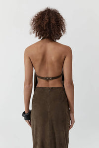 St. Agni - Suede Apron Top