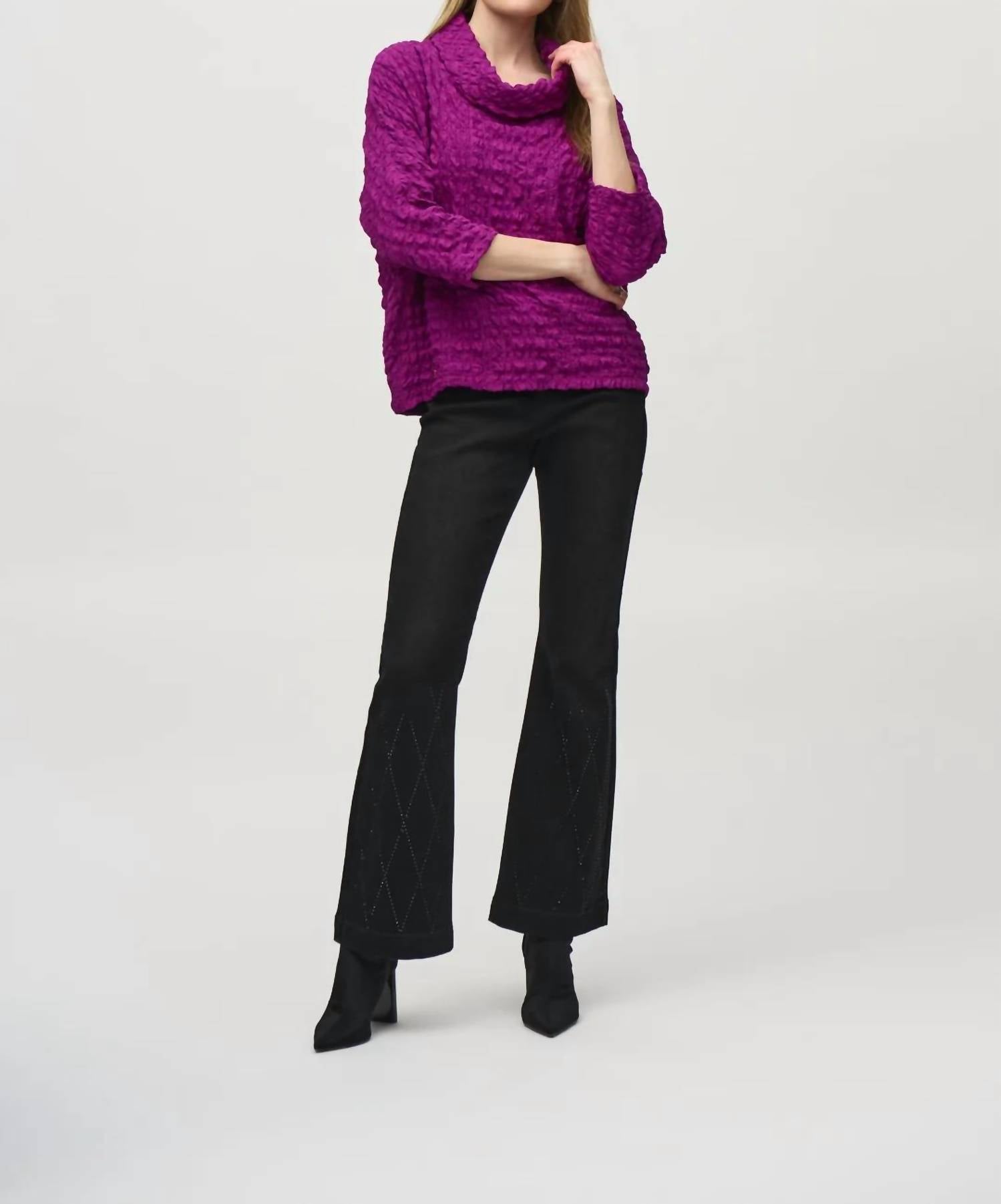 Joseph Ribkoff - Bubble Jacquard Boxy Top