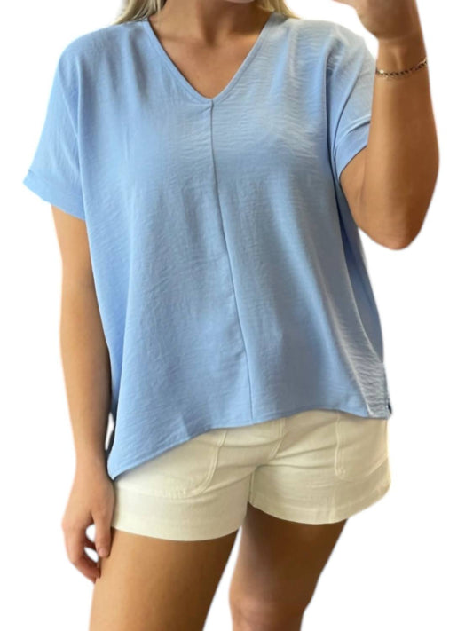 Mittoshop - V-Neck Woven Top