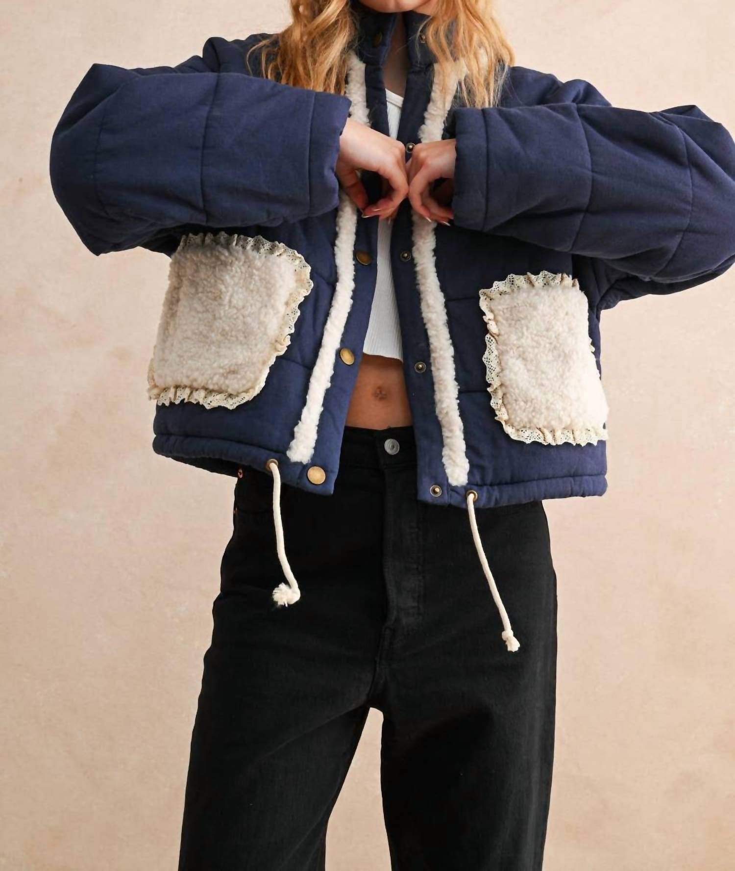 Miou Muse - Lana Sherpa Pocket Jacket