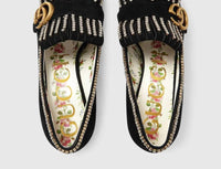 Gucci - Women's Crystal-trimmed Suede Pumps