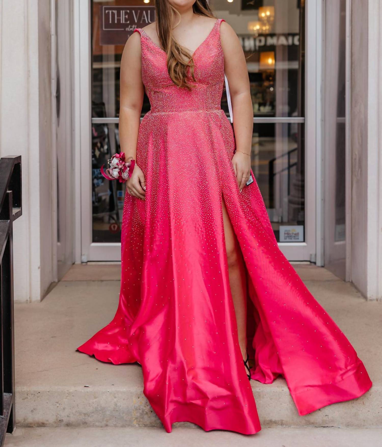 Sherri Hill Women's Prom Dress in fuchsia - women's dress