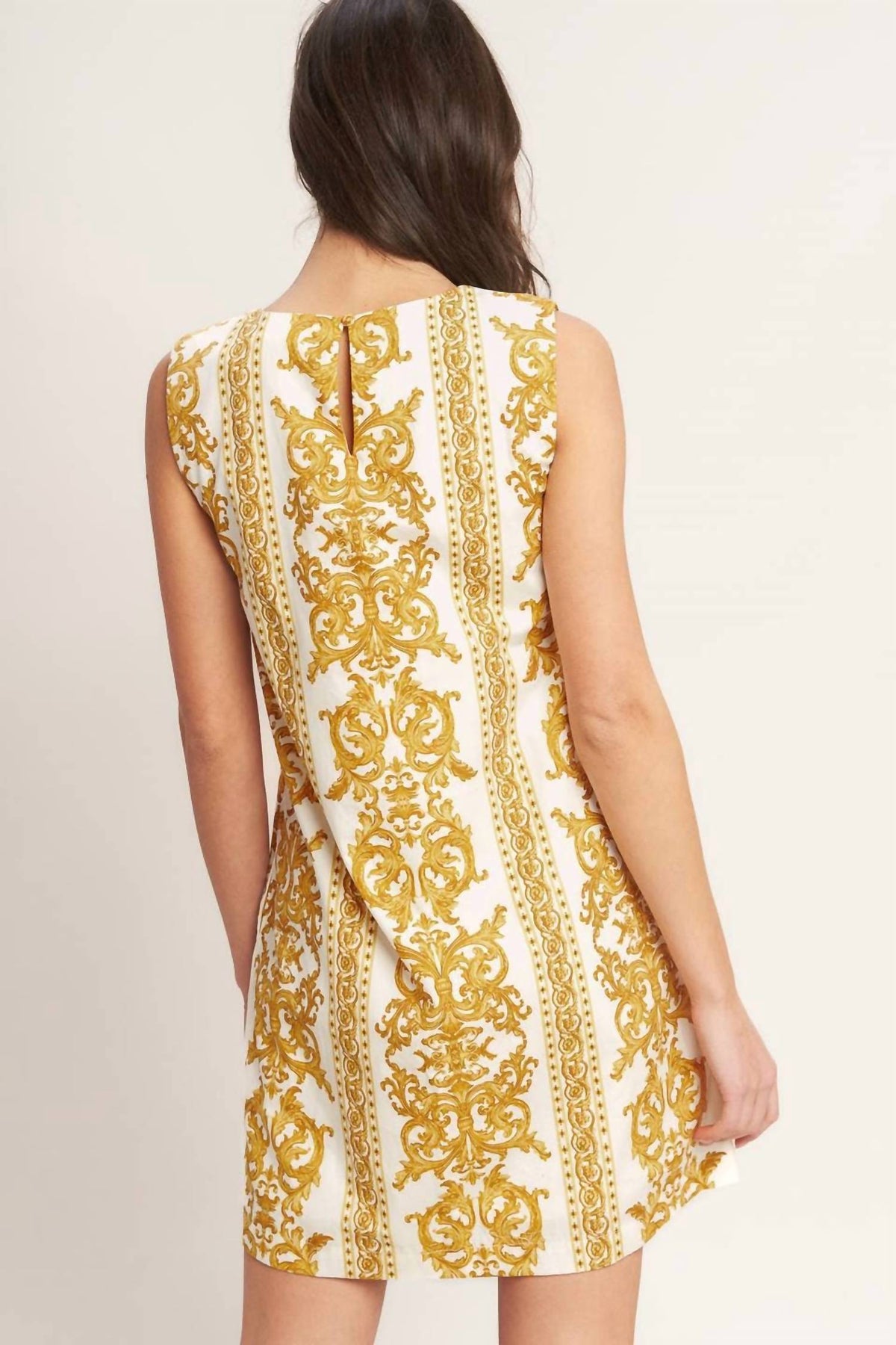 Flying Tomato - Printed Woven Mini Shift Dress