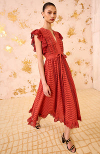 Ulla Johnson - Olga Flutter Sleeve Midi Dress